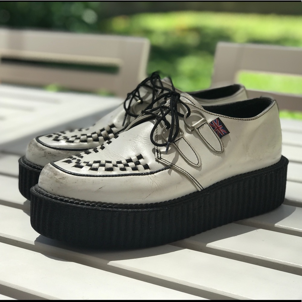 TUK Original White Leather Creeper